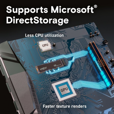 Crucial T500 - SSD - 500 GB - internal - PCIe 4.0 (NVMe) - 4