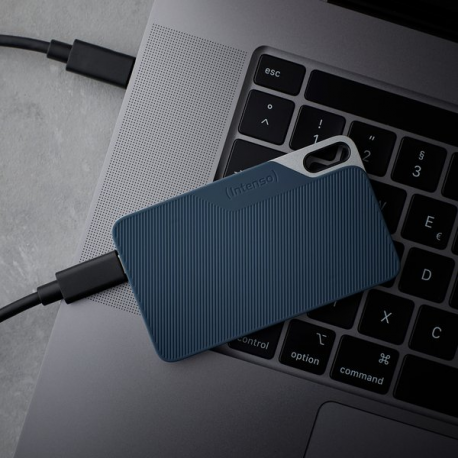 Intenso TX100 - SSD - 1 TB - external (portable) - USB 3.2 Gen 1x1 (USB-C connector) - grey-blue - 6