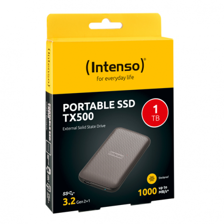 Intenso TX500 - SSD - 1 TB - external (portable) - USB 3.2 Gen 2x1 (USB-C connector) - brown - 3