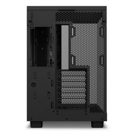 NZXT H series H6 Flow - Mid tower - ATX - windowed side panel (tempered glass) - no power supply - matte black - USB/Audio - 8