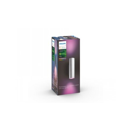 Philips Hue White and Color Ambiance Appear - Wall lamp - LED x 2 (equivalent 49 W) - total: 16 W - 16 million colours - 2000-6500 K - inox - 1