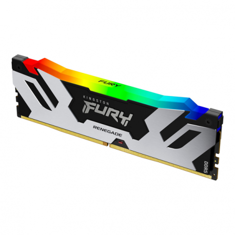 Kingston FURY Renegade RGB - DDR5 - module - 48 GB - DIMM 288-pin - 6000 MHz / PC5-48000 - CL32 - 1.35 V - unbuffered - on-die ECC - black & silver - 11