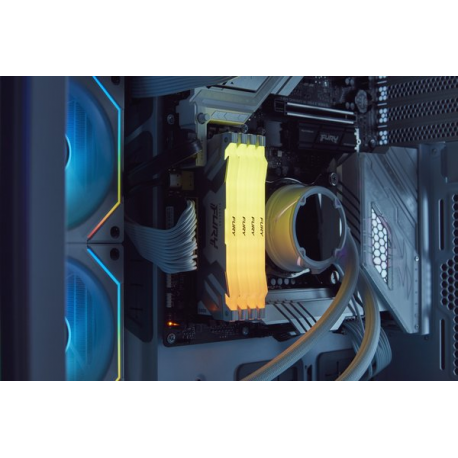 Kingston FURY Renegade RGB - DDR5 - module - 48 GB - DIMM 288-pin - 6000 MHz / PC5-48000 - CL32 - 1.35 V - unbuffered - on-die ECC - black & silver - 15