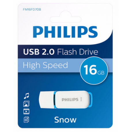 Philips FM16FD70B Snow edition 2.0 - USB flash drive - 16 GB - USB 2.0 - 0