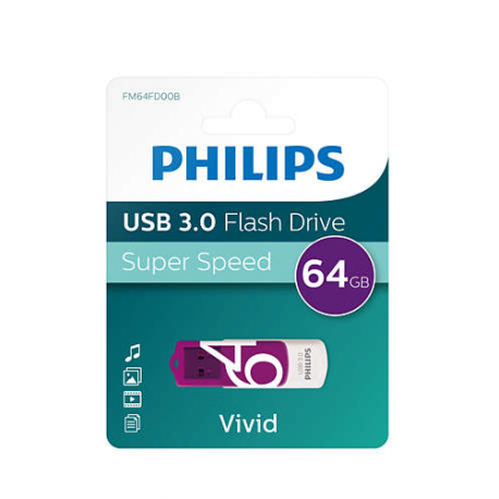 Philips FM64FD00B Vivid Edition 3.0 - USB flash drive - 64 GB - USB 3.0 - 1