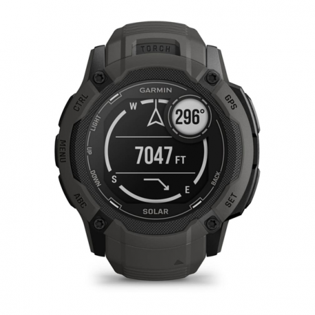 Garmin Instinct 2X Solar - 50 mm - fiber-reinforced polymer - Yes smart watch with band - wrist size: 145-228 mm - monochrome - 64 MB - Bluetooth, ANT+ - 67 g - graphite - 6