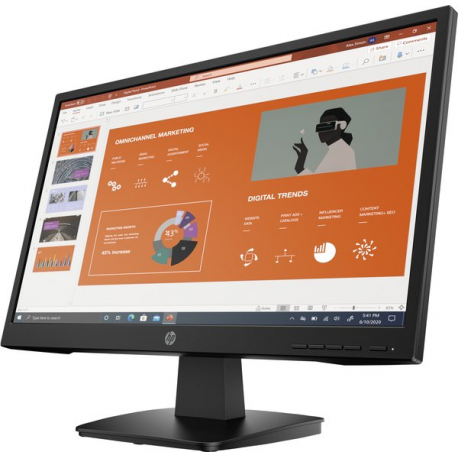 HP P22va G4 - P-Series - LED monitor - 21.5" - 1920 x 1080 Full HD (1080p) @ 60 Hz - VA - 250 cd / m² - 3000:1 - 7 ms - HDMI, VGA - black - 5