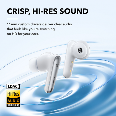 Soundcore Liberty 4 NC - True wireless earphones with mic - in-ear - Bluetooth - active noise cancelling - clear white - 2