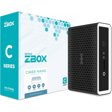 ZOTAC ZBOX C Series CI669 - Barebone - mini PC - 1 x Core i7 1355U  /  1.7 GHz - RAM 0 GB - Intel Iris Xe Graphics - GigE, 2.5 GigE, Bluetooth 5.2, Wi-Fi 6 - WLAN: 802.11a / b / g / n / ac / ax, Bluetooth 5.2 - 0