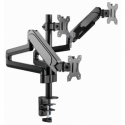 Gembird MA-DA3-01 - Mounting kit (grommet / desk clamp mount, desk arm) - full-motion - for 3 monitors - adjustable - plastic, aluminium, steel - black - screen size: 17"-27" - desk-mountable
