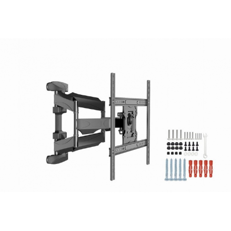 Gembird WM-75ST-01 - Mounting kit (wall mount) - for LCD TV - full motion - steel - screen size: 32"-75" - mounting interface: 600 x 400 mm - 5