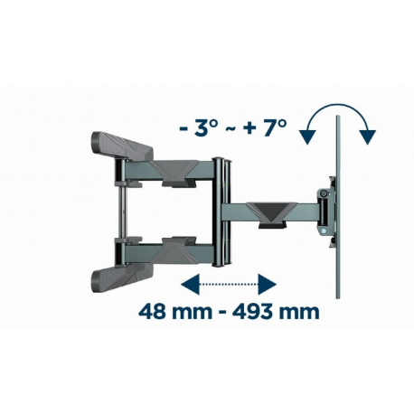 Gembird WM-80ST-01 - Mounting kit (wall mount) - for LCD TV - full motion - steel - screen size: 40"-80" - 5