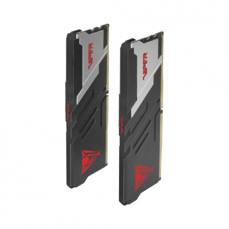 Patriot Viper Venom DDR5 series - DDR5 - kit - 32 GB: 2 x 16 GB - DIMM 288-pin - 6400 MHz  /  PC5-51200 - CL32 - 1.4 V - unbuffered - on-die ECC - silver, red, matte black - 5