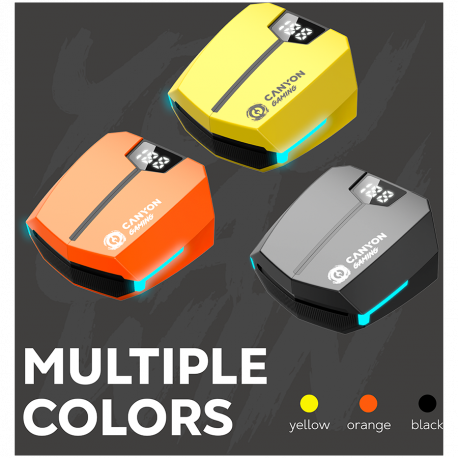 Canyon DoubleBee GTWS-2 - True wireless earphones with mic - in-ear - Bluetooth - orange - 8
