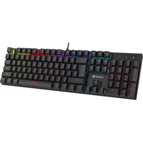 Sandberg - Keyboard - backlit - USB - QWERTY - UK - key switch: blue - 0