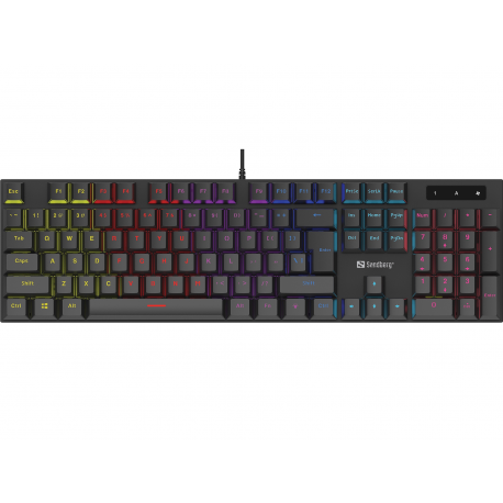 Sandberg - Keyboard - backlit - USB - QWERTY - UK - key switch: blue - 1