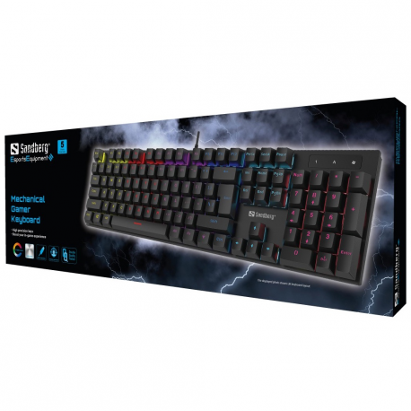 Sandberg - Keyboard - backlit - USB - QWERTY - UK - key switch: blue - 2