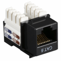 Black Box Value Line CAT6 - Modular insert - CAT 6 - RJ-45 - black (pack of 25)