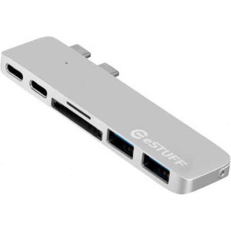 eSTUFF Allure Series Slot-in Hub Pro - Docking station - USB-C / Thunderbolt 3 - for Apple MacBook Pro with Touch Bar (Late 2016, Mid 2017) - 0
