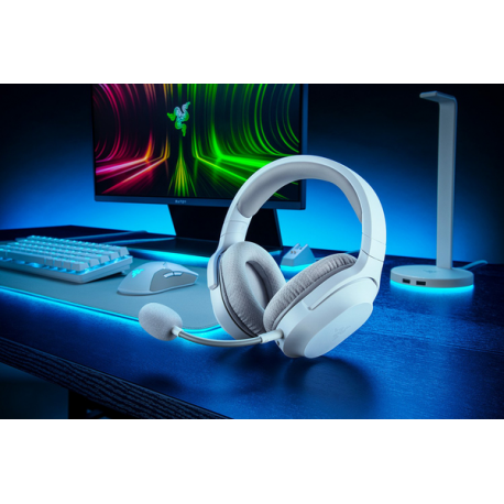 Razer Barracuda X - Headset - full size - Bluetooth  /  2.4 GHz radio frequency - wireless, wired - 3.5 mm jack, USB-C - noise isolating - mercury - 1