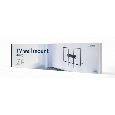 Gembird WM-55F-02 - Mounting kit - fixed - for flat panel - 40 kg - steel - fine texture black - screen size: 32"-55" - wall-mountable - 3