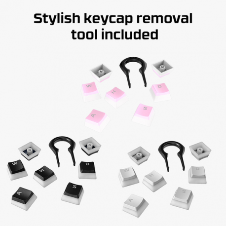 HyperX Pudding Keycaps - Keycap set - white - 22