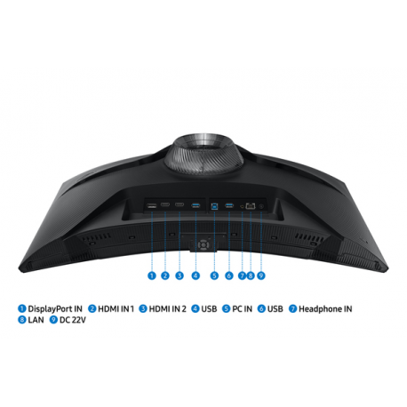 Samsung Odyssey G6 S27BG650EU - G65B Series - LED monitor - Smart - gaming - curved - 27" - 2560 x 1440 QHD @ 240 Hz - VA - 350 cd/m² - 2500:1 - DisplayHDR 600 - 1 ms - 2xHDMI, DisplayPort - speakers - black - 6