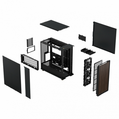 Fractal Design North XL - Tower - extended ATX - no power supply (ATX) - charcoal black - USB / Audio / Mic - 12