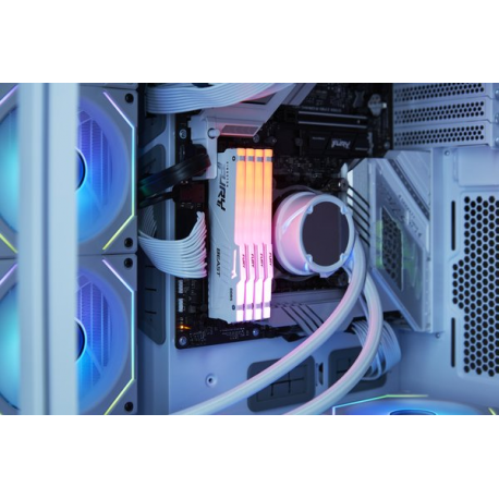 Kingston FURY Beast RGB - DDR5 - kit - 64 GB: 2 x 32 GB - DIMM 288-pin - 6000 MHz / PC5-48000 - CL30 - 1.4 V - unbuffered - on-die ECC - white - 14