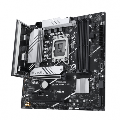ASUS PRIME B760M-PLUS - Motherboard - micro ATX - LGA1700 Socket - B760 Chipset - USB 3.2 Gen 1, USB 3.2 Gen 2, USB-C 3.2 Gen 1 - 2.5 Gigabit LAN - onboard graphics (CPU required) - HD Audio (8-channel) - 10