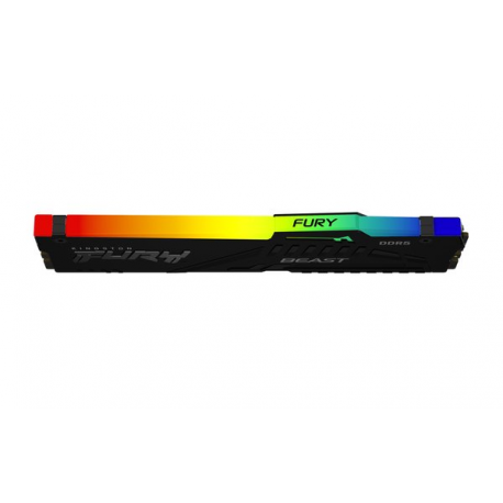 Kingston FURY Beast RGB - DDR5 - module - 32 GB - DIMM 288-pin - 6000 MHz / PC5-48000 - CL30 - 1.4 V - unbuffered - on-die ECC - black - 26