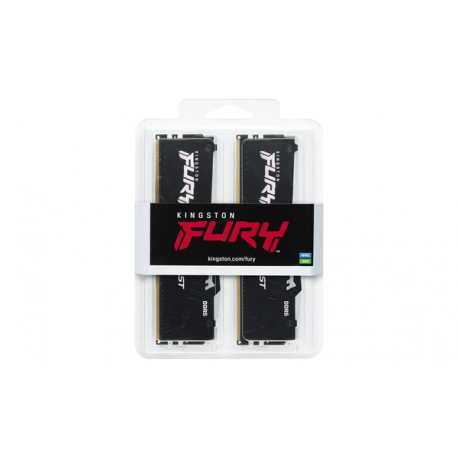 Kingston FURY Beast RGB - DDR5 - kit - 16 GB: 2 x 8 GB - DIMM 288-pin - 6000 MHz  /  PC5-48000 - CL30 - 1.4 V - unbuffered - on-die ECC - black - 11