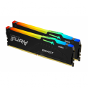 Kingston FURY Beast RGB - DDR5 - kit - 64 GB: 2 x 32 GB - DIMM 288-pin - 6000 MHz  /  PC5-48000 - CL30 - 1.4 V - unbuffered - on-die ECC - black