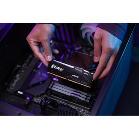 Kingston FURY Beast RGB - DDR5 - kit - 64 GB: 2 x 32 GB - DIMM 288-pin - 6000 MHz / PC5-48000 - CL30 - 1.4 V - unbuffered - on-die ECC - black - 18