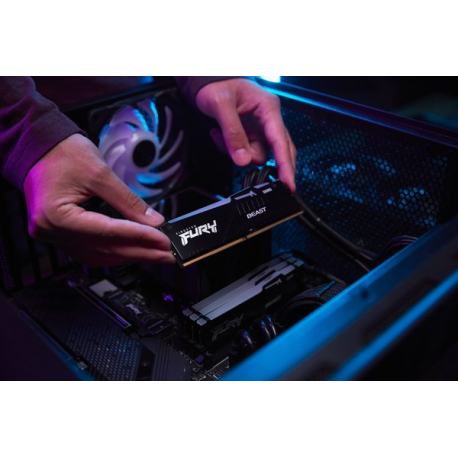 Kingston FURY Beast RGB - DDR5 - kit - 64 GB: 2 x 32 GB - DIMM 288-pin - 6000 MHz / PC5-48000 - CL30 - 1.4 V - unbuffered - on-die ECC - black - 27