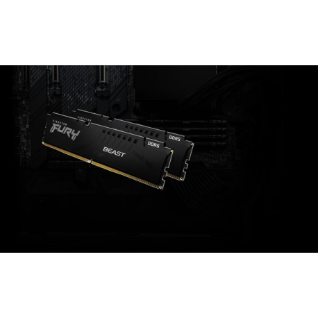 Kingston FURY Beast - DDR5 - kit - 16 GB: 2 x 8 GB - DIMM 288-pin - 6000 MHz  /  PC5-48000 - CL30 - 1.4 V - unbuffered - on-die ECC - black - 11