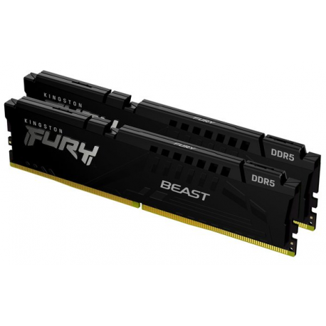 Kingston FURY Beast - DDR5 - kit - 16 GB: 2 x 8 GB - DIMM 288-pin - 6000 MHz  /  PC5-48000 - CL30 - 1.4 V - unbuffered - on-die ECC - black - 28
