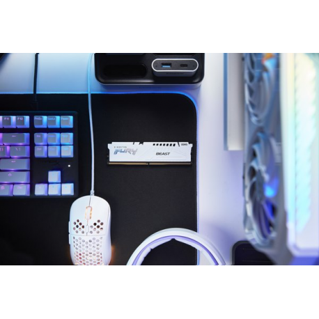 Kingston FURY Beast - DDR5 - module - 16 GB - DIMM 288-pin - 6000 MHz  /  PC5-48000 - CL30 - 1.4 V - unbuffered - on-die ECC - white - 9