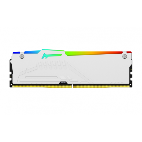 Kingston FURY Beast RGB - DDR5 - module - 16 GB - DIMM 288-pin - 6000 MHz  /  PC5-48000 - CL30 - 1.4 V - unbuffered - on-die ECC - white - 2