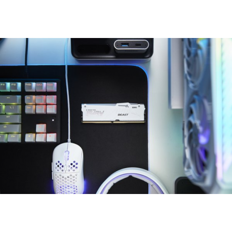 Kingston FURY Beast RGB - DDR5 - module - 16 GB - DIMM 288-pin - 6000 MHz  /  PC5-48000 - CL30 - 1.4 V - unbuffered - on-die ECC - white - 4