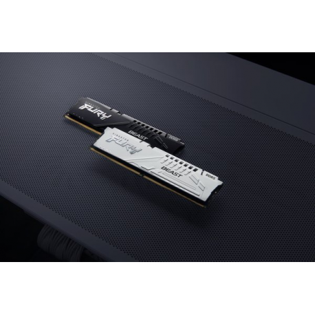 Kingston FURY Beast - DDR5 - kit - 32 GB: 2 x 16 GB - DIMM 288-pin - 6000 MHz / PC5-48000 - CL30 - 1.4 V - unbuffered - on-die ECC - white - 3