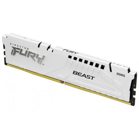 Kingston FURY Beast - DDR5 - kit - 32 GB: 2 x 16 GB - DIMM 288-pin - 6000 MHz / PC5-48000 - CL30 - 1.4 V - unbuffered - on-die ECC - white - 12
