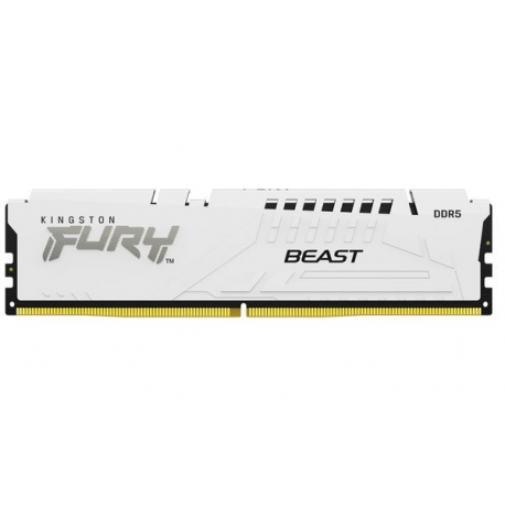 Kingston FURY Beast - DDR5 - kit - 32 GB: 2 x 16 GB - DIMM 288-pin - 6000 MHz / PC5-48000 - CL30 - 1.4 V - unbuffered - on-die ECC - white - 13