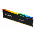 Kingston FURY Beast RGB - DDR5 - module - 16 GB - DIMM 288-pin - 6400 MHz  /  PC5-51200 - CL32 - 1.4 V - unbuffered - on-die ECC - black