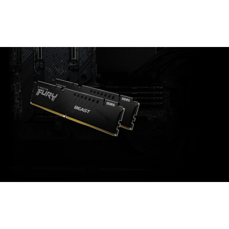 Kingston FURY Beast - DDR5 - kit - 64 GB: 2 x 32 GB - DIMM 288-pin - 6400 MHz / PC5-51200 - CL32 - 1.4 V - unbuffered - on-die ECC - black - 7