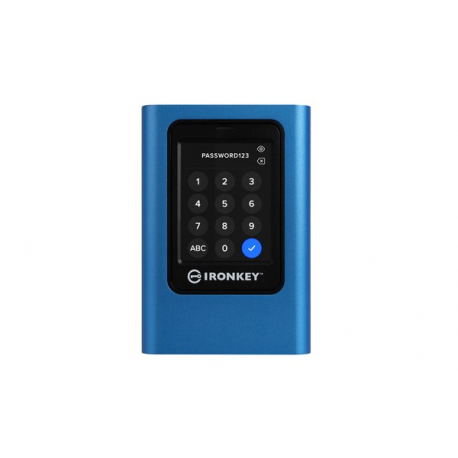 Kingston IronKey Vault Privacy 80 - SSD - encrypted - 3840 GB - external (portable) - USB 3.2 Gen 1 (USB-C connector) - FIPS 197, 256-bit AES-XTS - TAA Compliant - 34