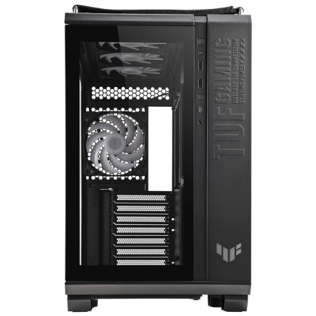 ASUS TUF Gaming GT502 Plus - Mid tower - ATX - windowed side panel (tempered glass) - no power supply - black - USB / Audio - 8
