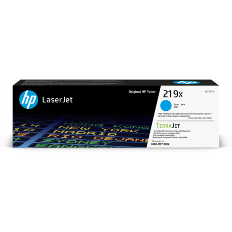 HP 219X - High Yield - cyan - original - LaserJet - toner cartridge (W2191X) - 2