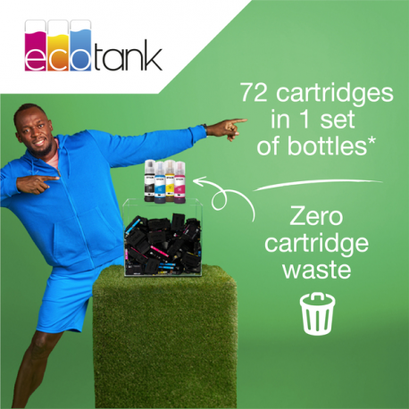 Epson EcoTank ET-2876 - Multifunction printer - colour - ink-jet - ITS - A4 (media) - up to 10 ppm (printing) - 100 sheets - USB, Wi-Fi - white - 5