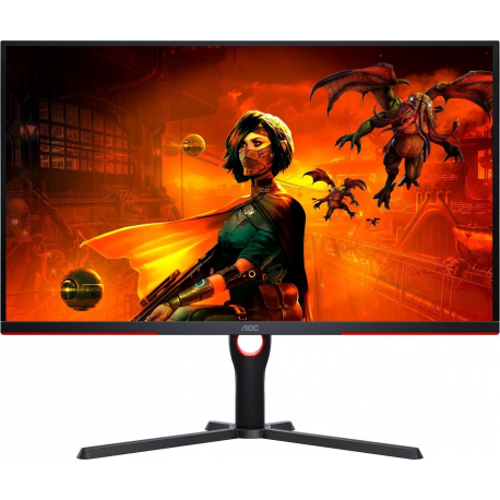 AOC Gaming U32G3X / BK - LED monitor - gaming - 32" (31.5" viewable) - 3840 x 2160 4K UHD (2160p) @ 144 Hz - IPS - 1000:1 - 1 ms - 2xHDMI, 2xDisplayPort - speakers - black, red - 0